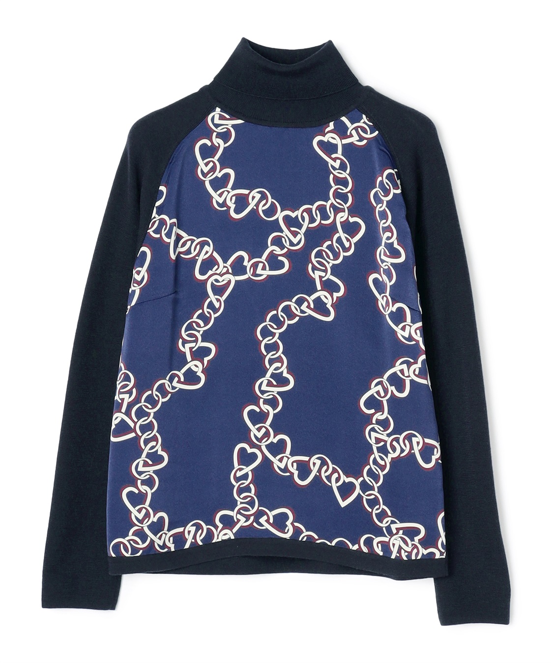 ハートチェーン切替ハイネックプルオーバー 49AV JUNKO SHIMADA