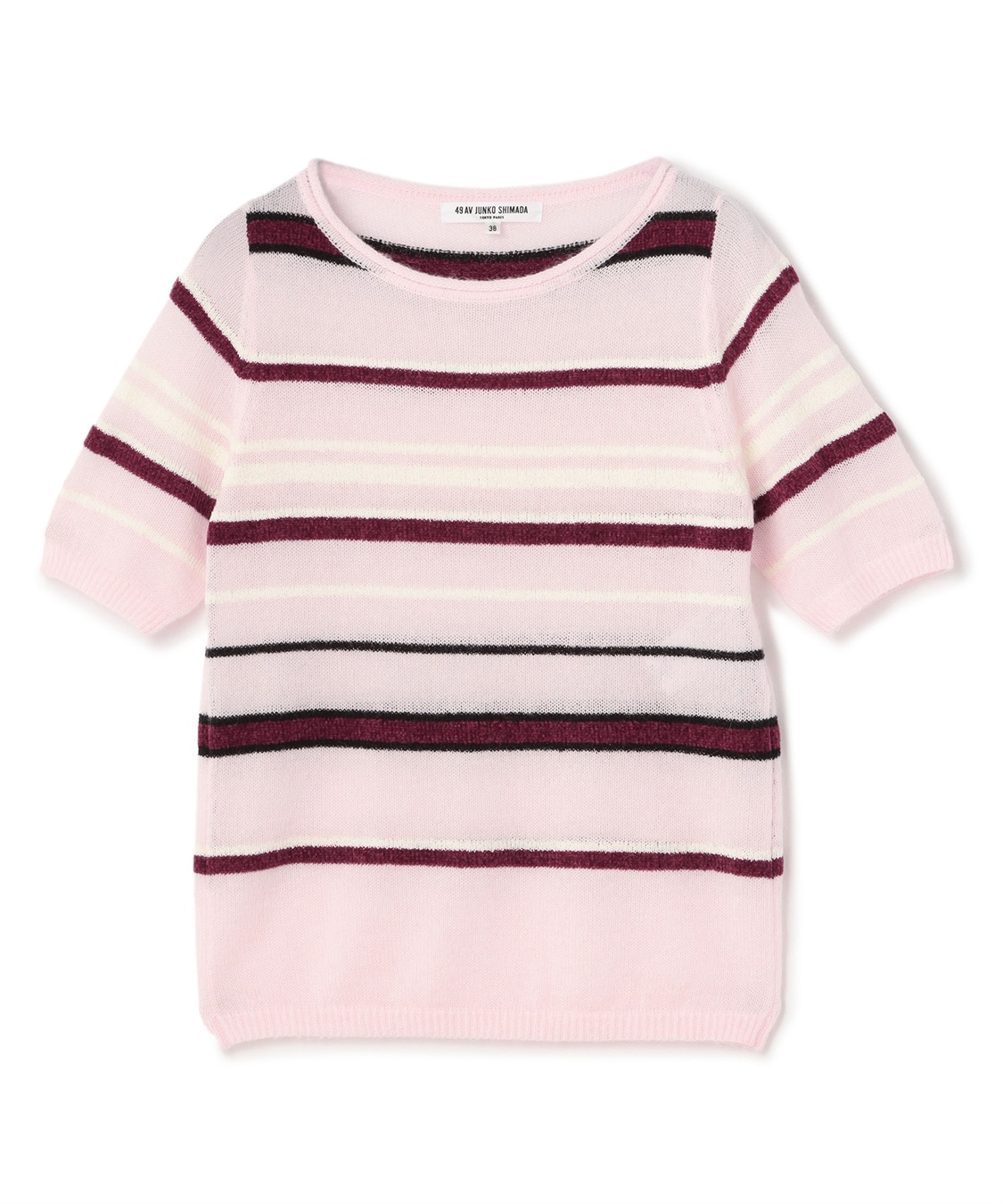 49AV JUNKO SHIMADA マルチボーダー半袖ニット_variation_1
