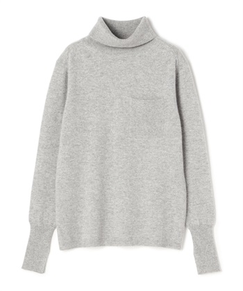 オフタートルネックカシミアニット(ライトグレー-9号)
