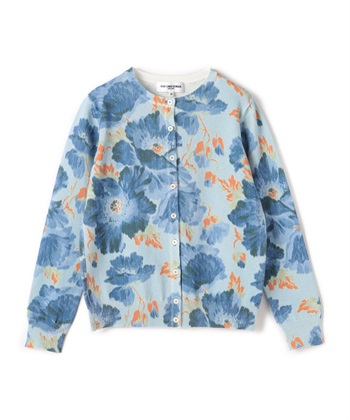 フラワーニットカーディガン(ネイビー-9号)