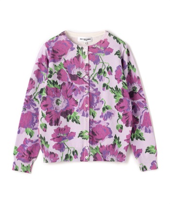 フラワーニットカーディガン(ラベンダー-9号)