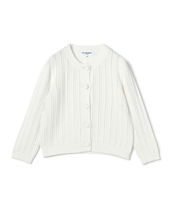 【CHRISTMAS SALE】ミドルゲージコットンカーディガン(オフホワイト-9号)