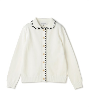 丸襟ステッチニットカーディガン 49AV JUNKO SHIMADA｜クロスプラス