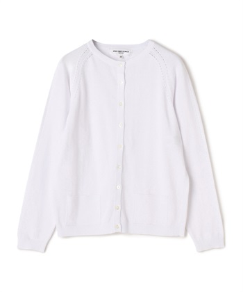 【WEB限定】イタリーコットンニットカーディガン(オフホワイト-9号)