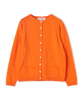 【WEB限定】イタリーコットンニットカーディガン(オレンジ-9号)