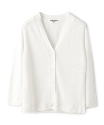 リネンニットカーディガン(ホワイト-9号)