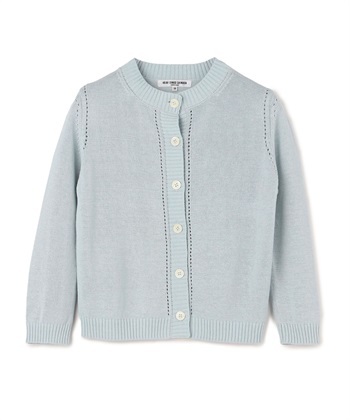 コットン×ペーパーニットサマーカーディガン(ブルーグレー-9号)