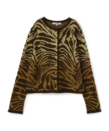 【CHRISTMAS SALE】アニマル柄カーディガン(ダークブラウン-9号)