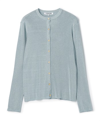 ラメニットカーディガン(サックス-9号)