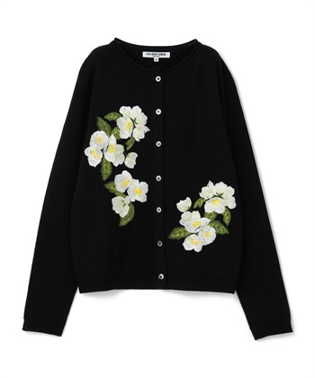 刺しゅう入りカーディガン(ブラック-9号)