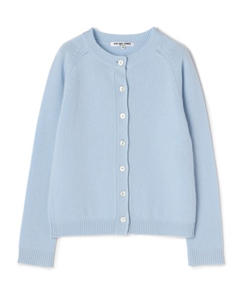 クルーネックカシミアカーディガン(サックス-9号)