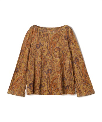 【TIME SALE】エスニックプリントブラウス(レンガ-9号)