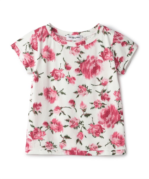 プランテーション 綿麻 接結 刺し子柄 カットソー　日本製 Plantation プランテーション/WOMEN'S Tops/Tシャツ/カットソー