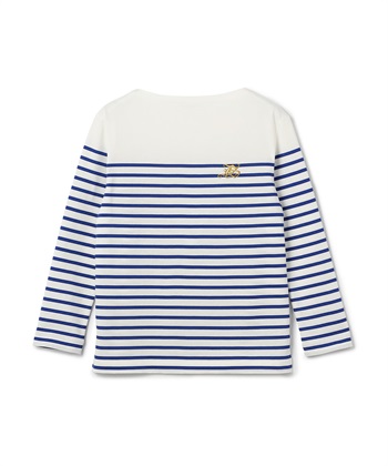 パネルボーダーカットソー(ホワイト×ブルー-9号)