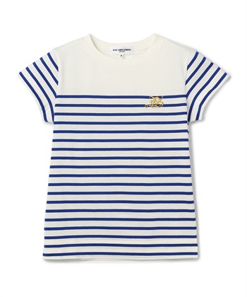 【TIME SALE】パネルボーダーTシャツ(ホワイト×ブルー-9号)