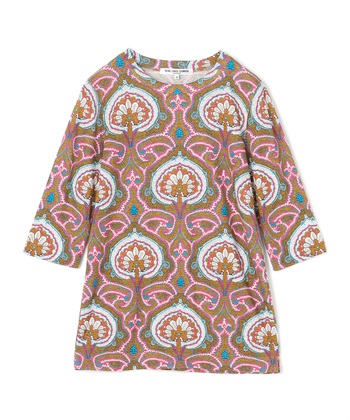 【TIME SALE】オリエンタル柄プルオーバーチュニック(ピンク-9号)