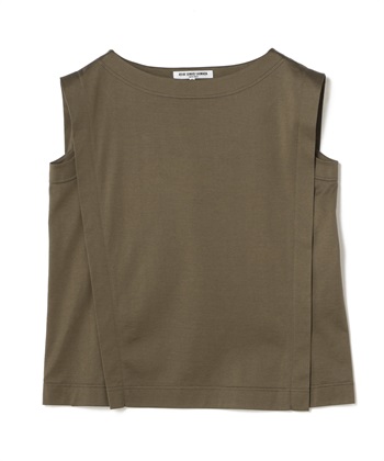 【TIME SALE】コットンノースリーブカットソー(カーキ-9号)