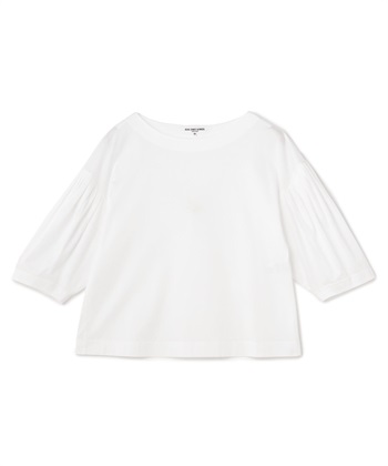 【TIME SALE】コットン袖タックカットソー(オフホワイト-9号)