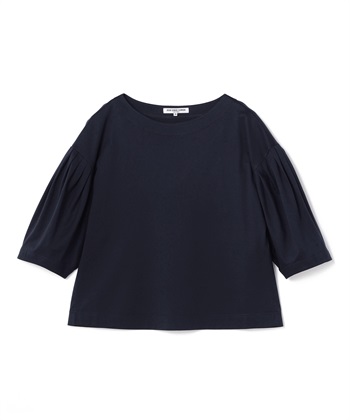 【TIME SALE】コットン袖タックカットソー(ネイビー-9号)