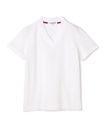 【TIME SALE】エッフェル刺しゅうVネックカットソー(ホワイト-9号)