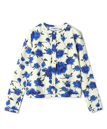 ローズ柄ジャージーカーディガン(イエロー-9号)