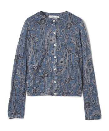 エスニック柄カーディガン(ブルー-9号)