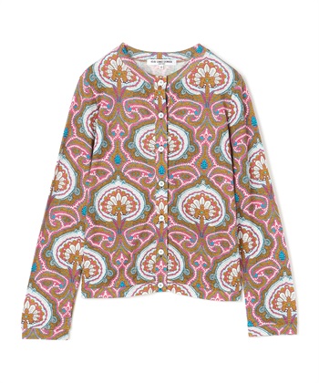 オリエンタル柄長袖ブラウス(ピンク-9号)