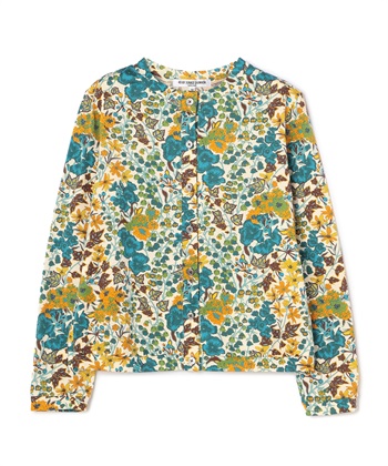 花柄コットンカーディガン(ベージュ-9号)