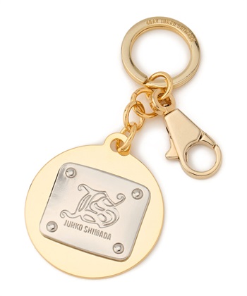 マークデザインメタリックキーホルダー(シルバー-フリー)