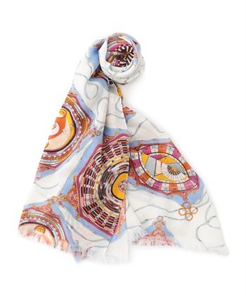 【BLACK FRIDAY】ラウンドプリントストール(オフホワイト-フリー)