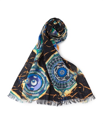 【BLACK FRIDAY】ラウンドプリントストール(ネイビー-フリー)