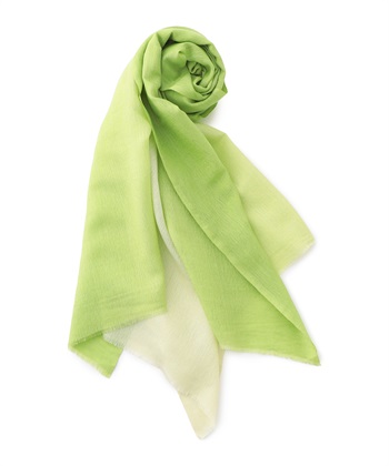 グラデーションストール(ライトグリーン×ミントグリーン-フリー)