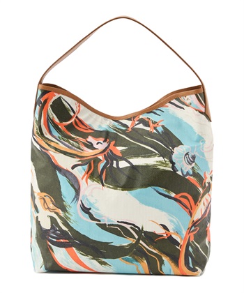 マーメイドプリント柄トートバッグ(グリーン-フリー)