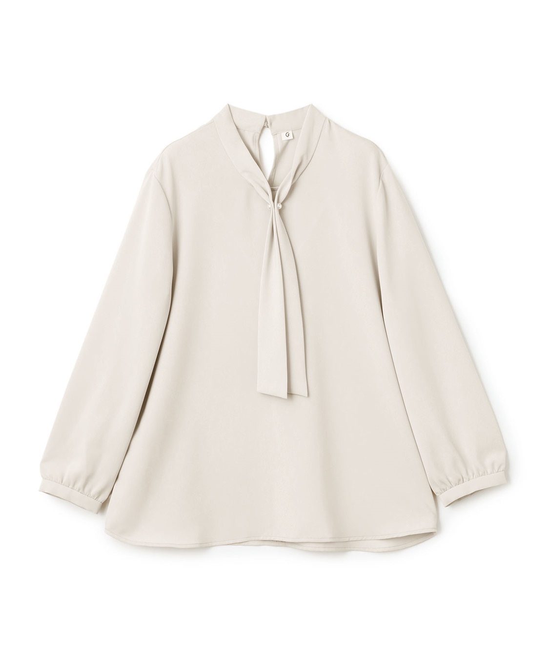 CROSS FUNCTION 《シワになりにくい・洗える》正解 シルキーサテンボウタイブラウス【CF/クロスファンクション】_variation_1