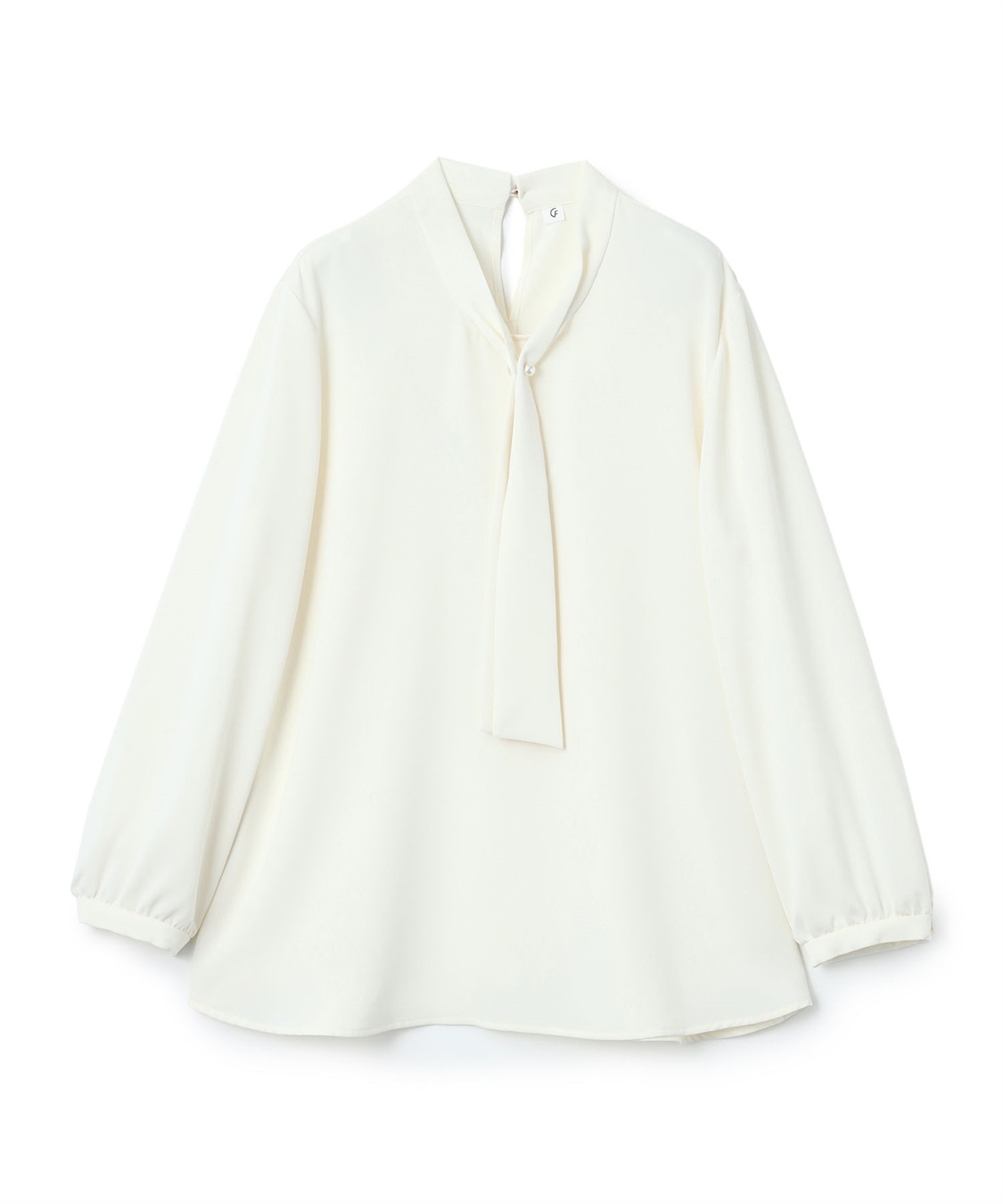 CROSS FUNCTION 《シワになりにくい・洗える》正解 シルキーサテンボウタイブラウス【CF/クロスファンクション】_variation_2