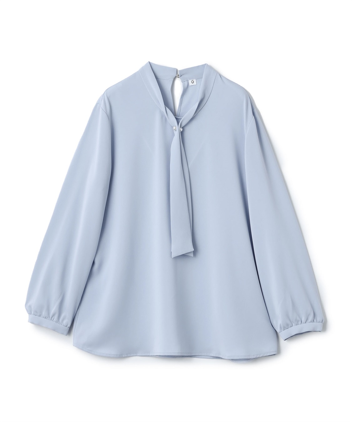 CROSS FUNCTION 《シワになりにくい・洗える》正解 シルキーサテンボウタイブラウス【CF/クロスファンクション】_variation_3