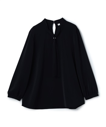 CROSS FUNCTION 《シワになりにくい・洗える》正解 シルキーサテンボウタイブラウス【CF/クロスファンクション】_variationthumb_4