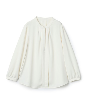 CROSS FUNCTION 《シワになりにくい・洗える》正解 シルキーサテン2wayタックブラウス【CF/クロスファンクション】_variationthumb_2