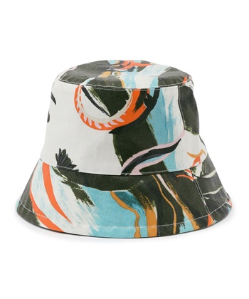 総柄プリントバケットハット(グリーン-フリー)