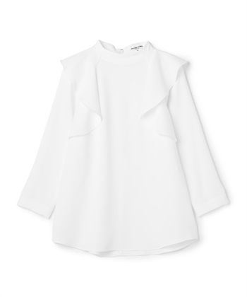 フリル使いブラウス(ホワイト-9号)