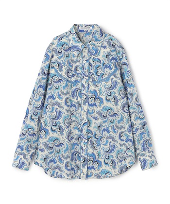 【BLACK FRIDAY】ペイズリー柄コットンシャツ(オフホワイト-9号)