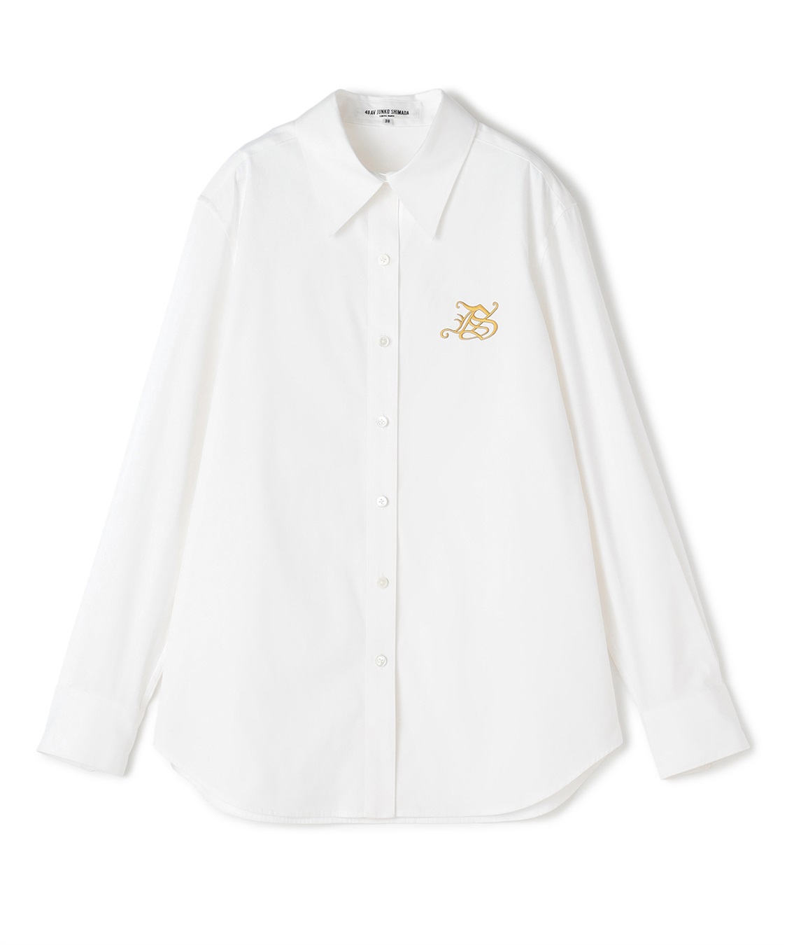 49AV junko shimada新品未使用コットン100% 白アンサンブル 刺しゅう入りコットンシャツ 49AV JUNKO SHIMADA｜クロスプラス
