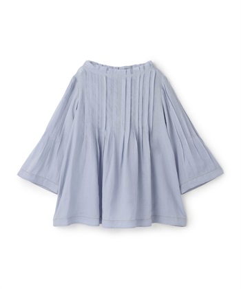 タックブラウス(ブルー-9号)