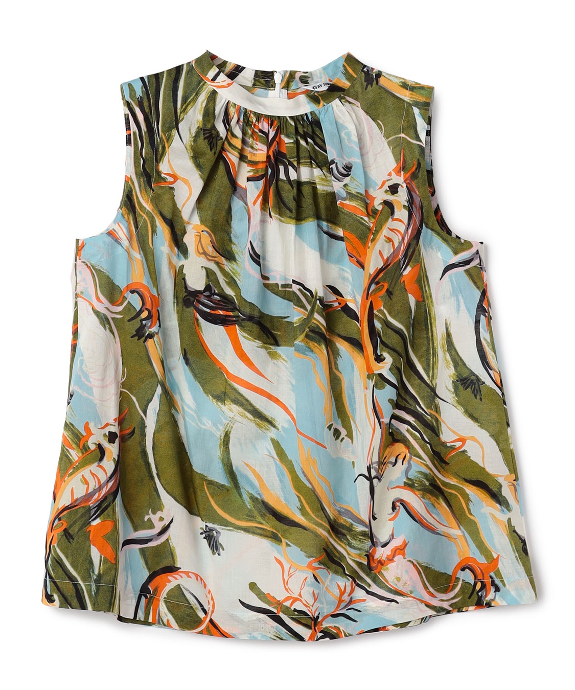 49AV JUNKO SHIMADA マーメイドプリントノースリーブブラウス_variation_2