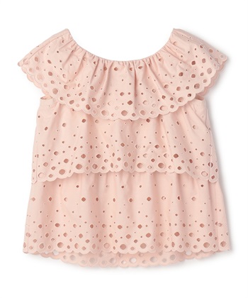 カットワークレースノースリーブブラウス(ピンク-9号)