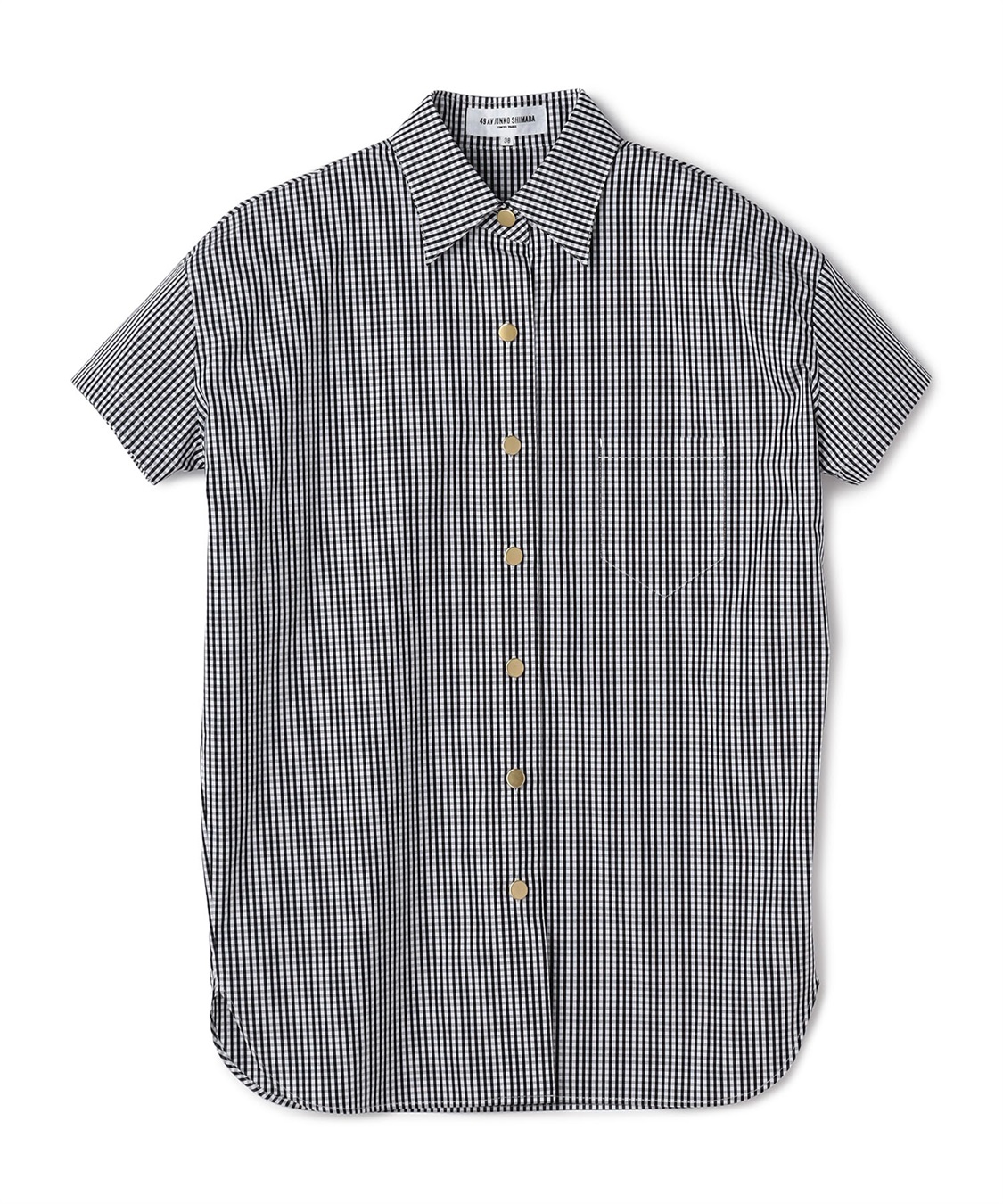 49AV JUNKO SHIMADA 金釦コットン半袖シャツ_variation_1