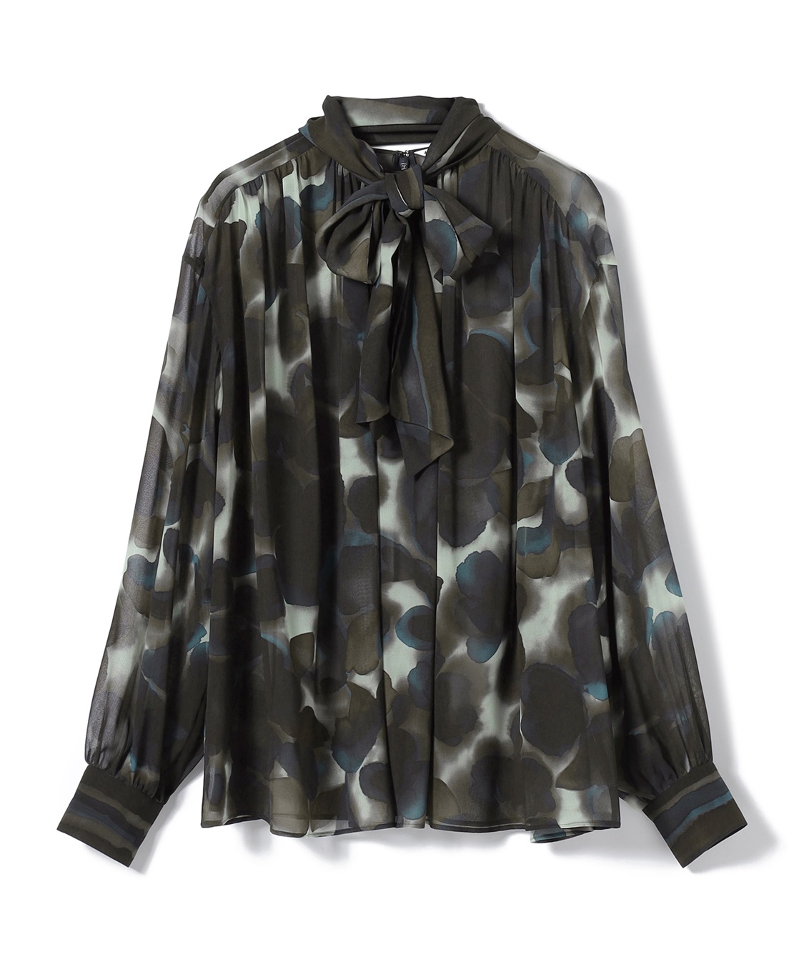 49AV JUNKO SHIMADA ペイントフラワーボウタイブラウス_variation_2