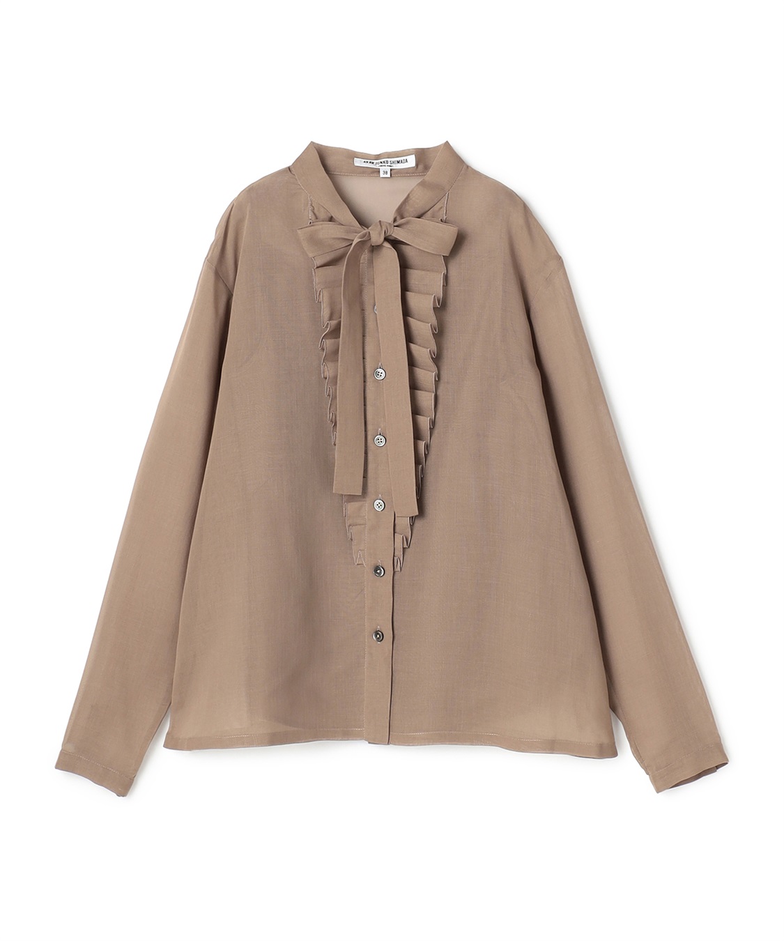 49AV JUNKO SHIMADA スパンボイルフリル付きリボンタイブラウス_main