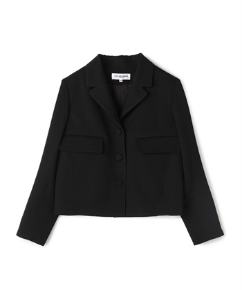 ブラック×ブラック襟付きシングルジャケット(ブラック-9号)