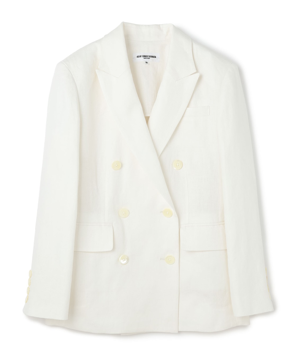 麻ヘリンボーンテーラードジャケット 49AV JUNKO SHIMADA｜クロス